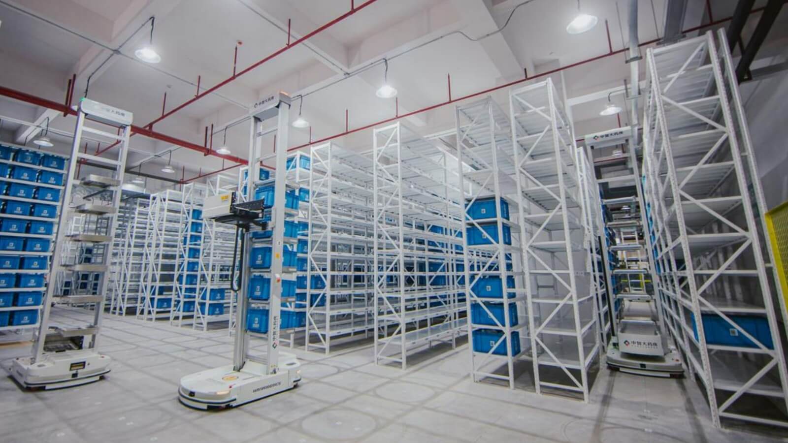 haipick robots at pharmaceutican warehouse