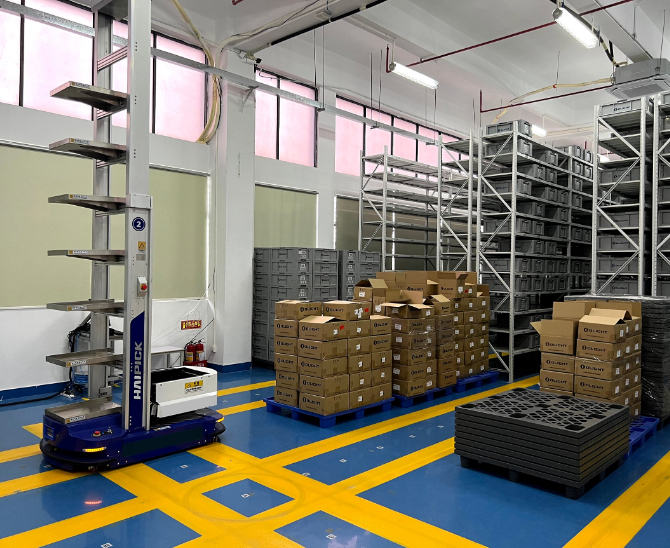 OLIGHT mobile lighting company lighting warehouse automation project