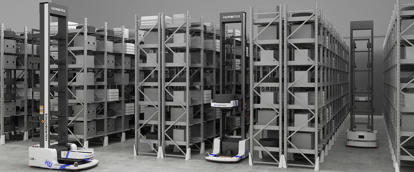 See how HaiPick A42 warehouse storage robots work